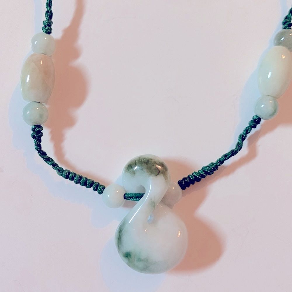 Hand made Natural Jade Bead adjustable necklace for good luck New